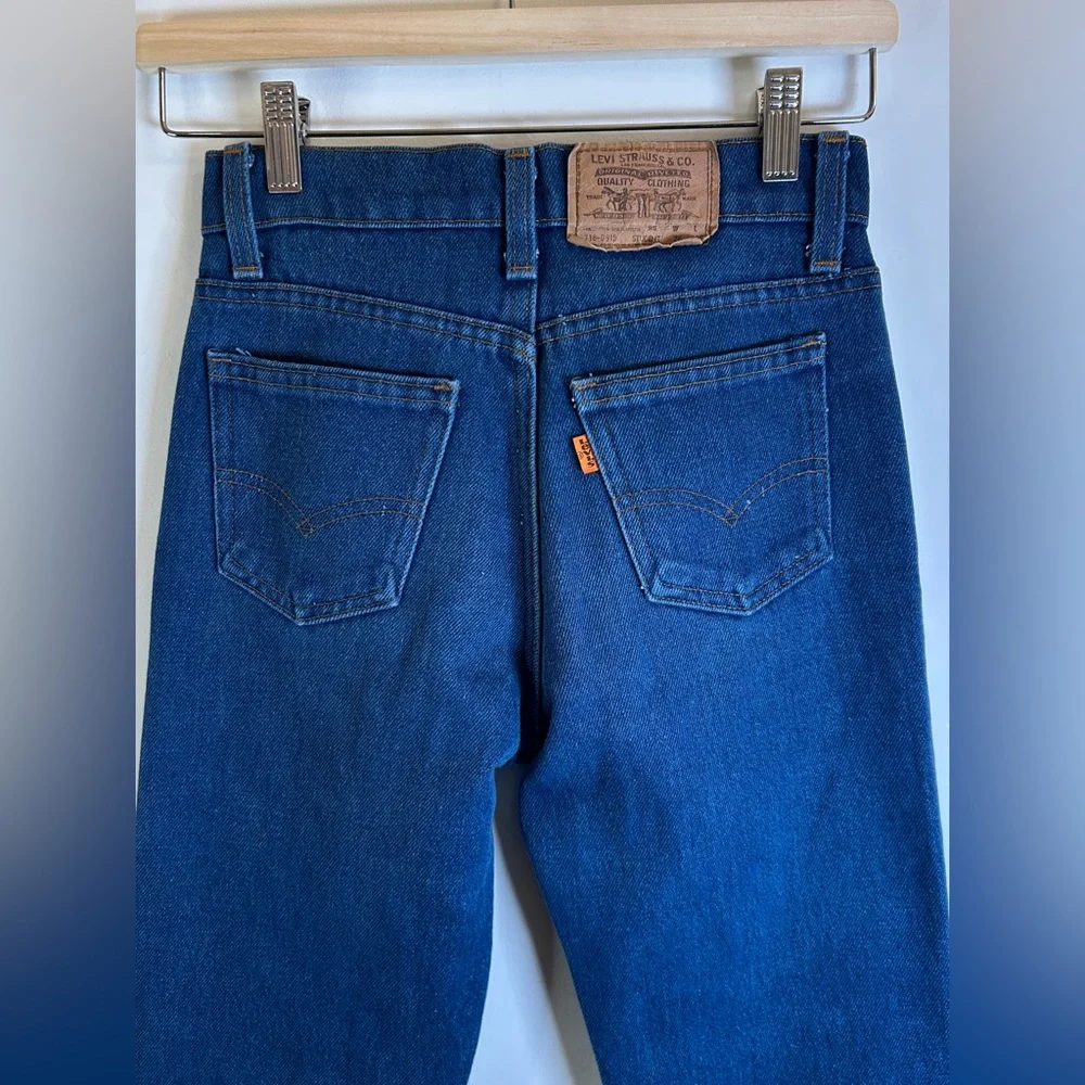 LEVI'S VINTAGE Student Fit Orange Tab 718-0914 denim jeans 26x30 (run small) - Picture 7 of 14